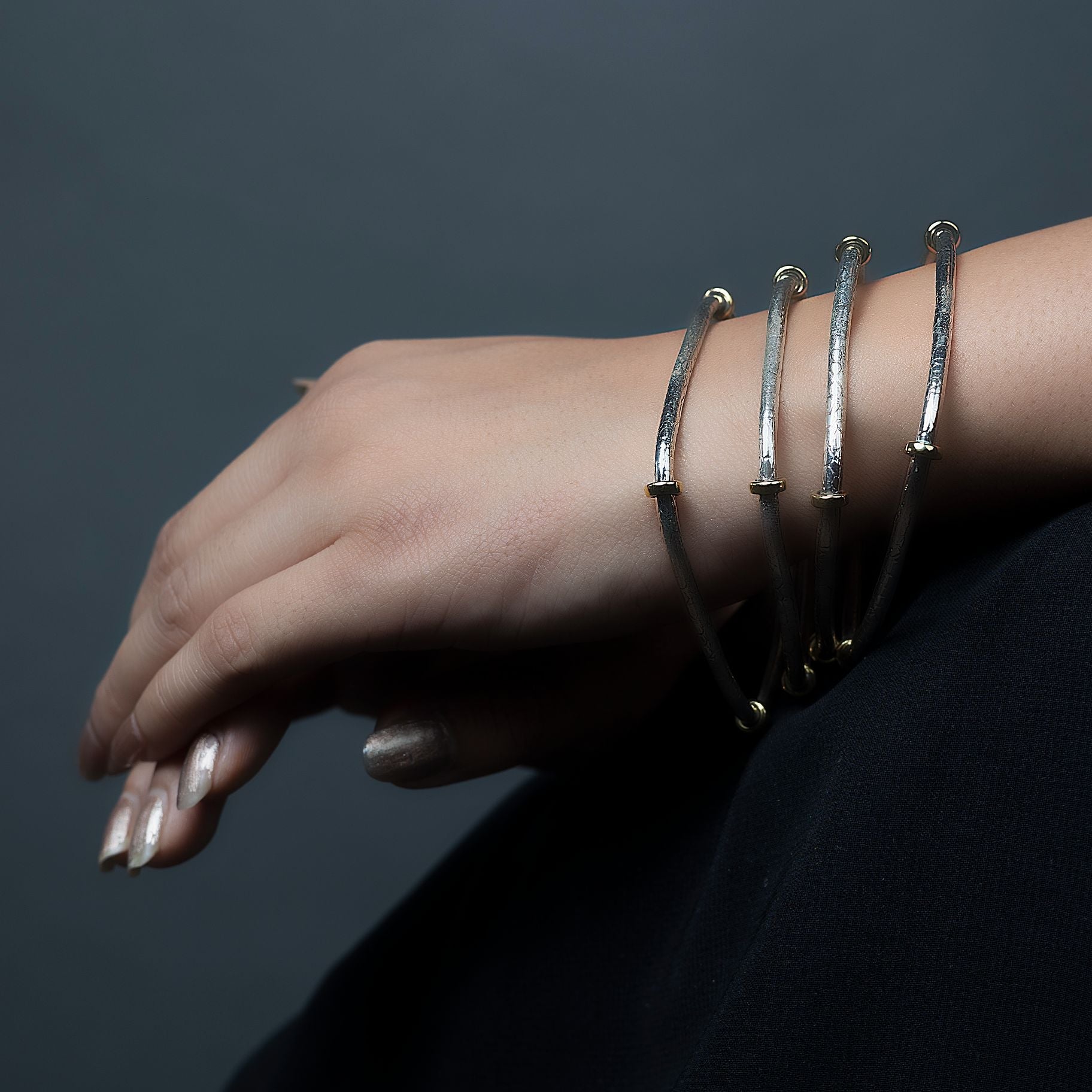 Radiant Square Bangle Set silverhousebyrj