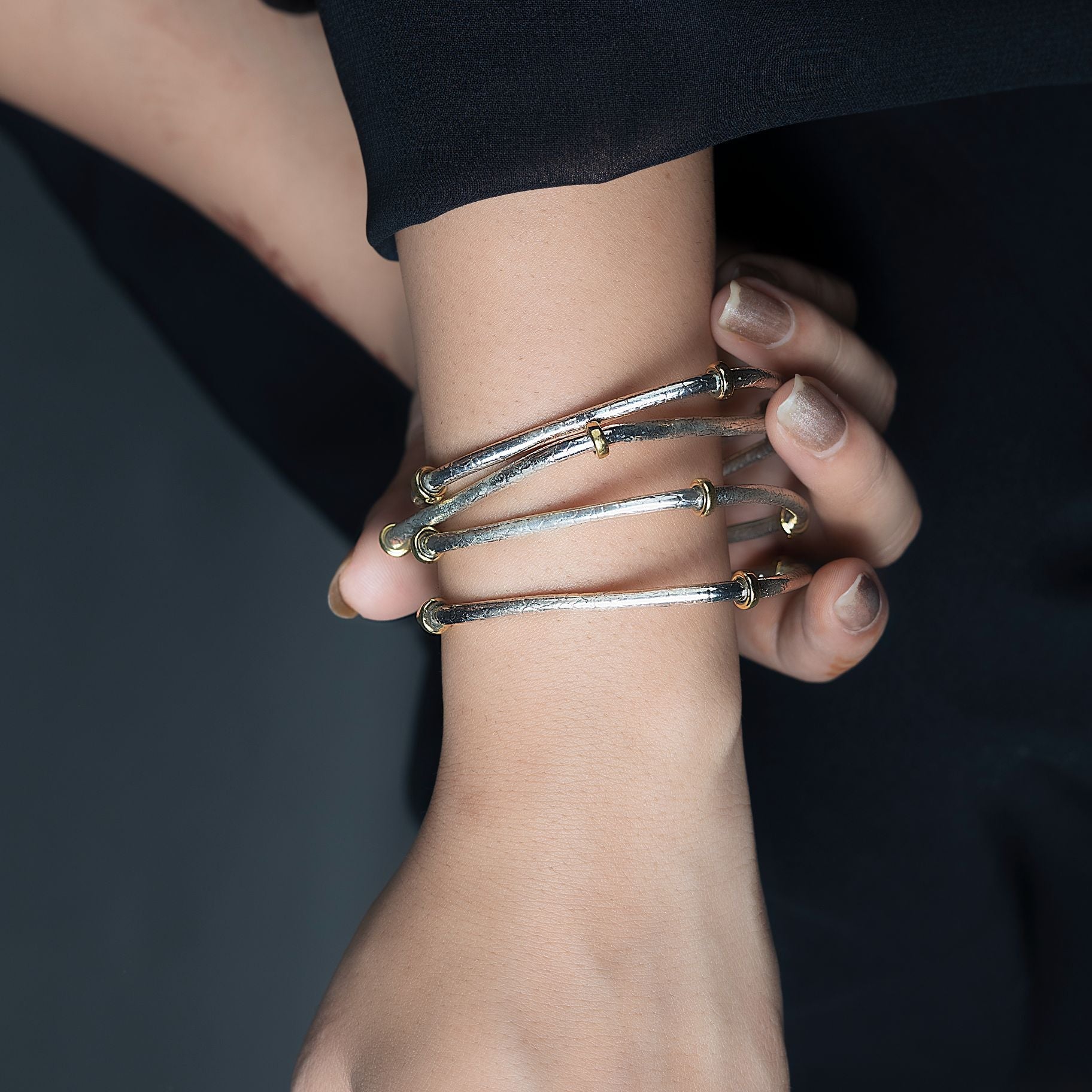 Radiant Square Bangle Set silverhousebyrj