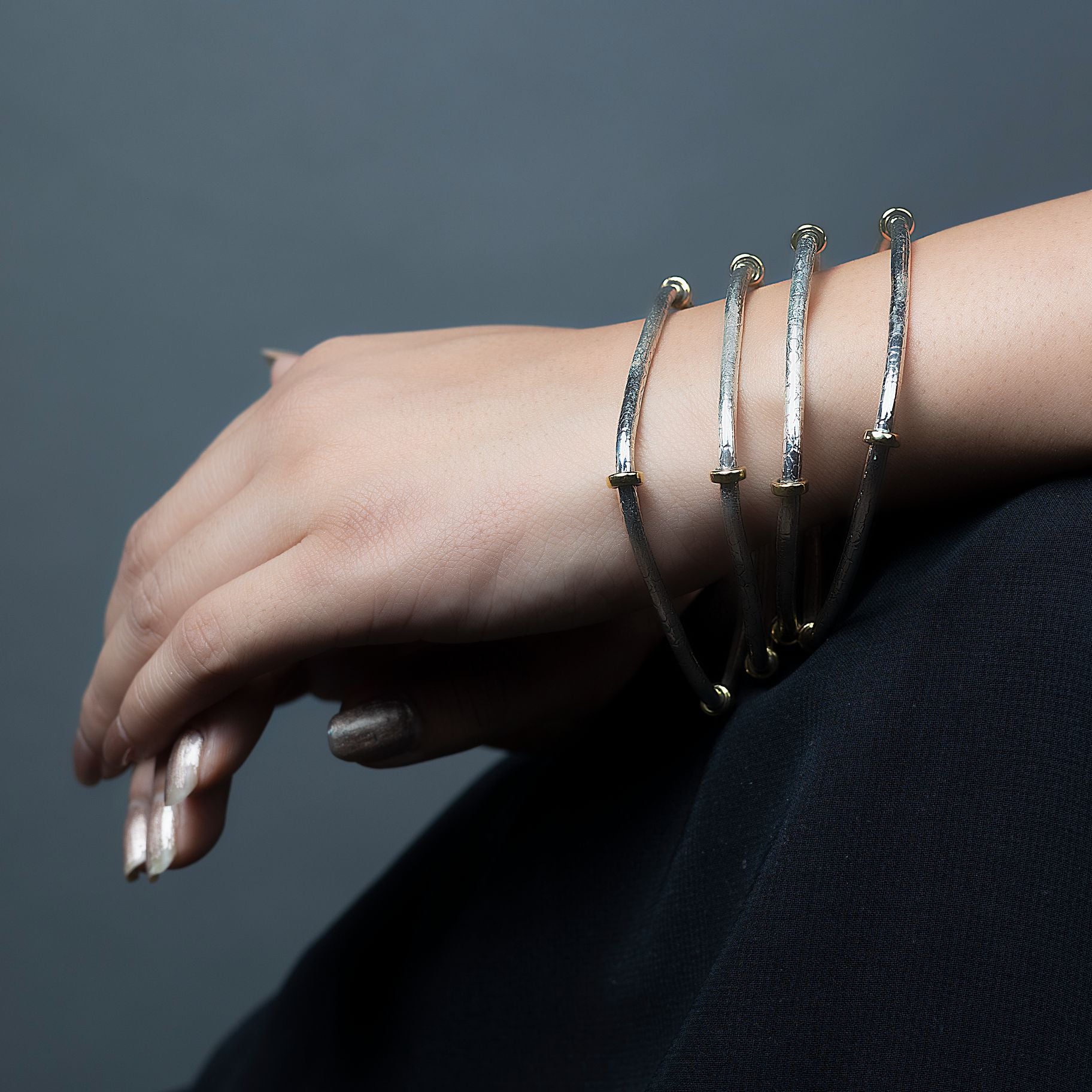 Radiant Square Bangle Set silverhousebyrj