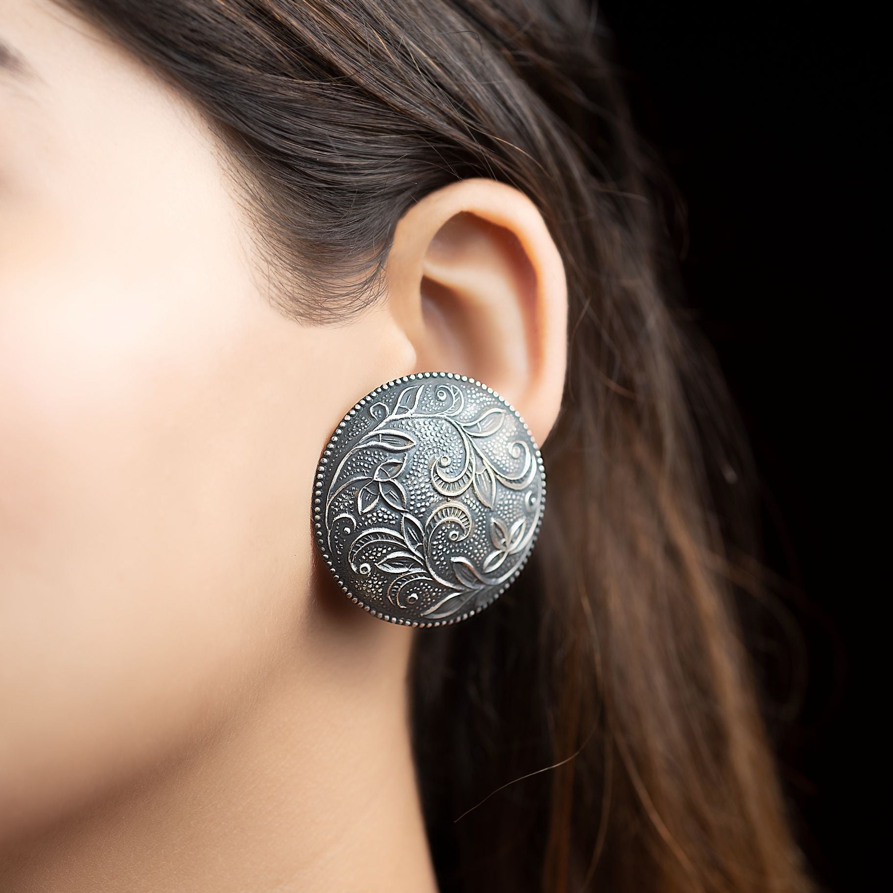 Round Radiance Stud Earrings silverhousebyrj