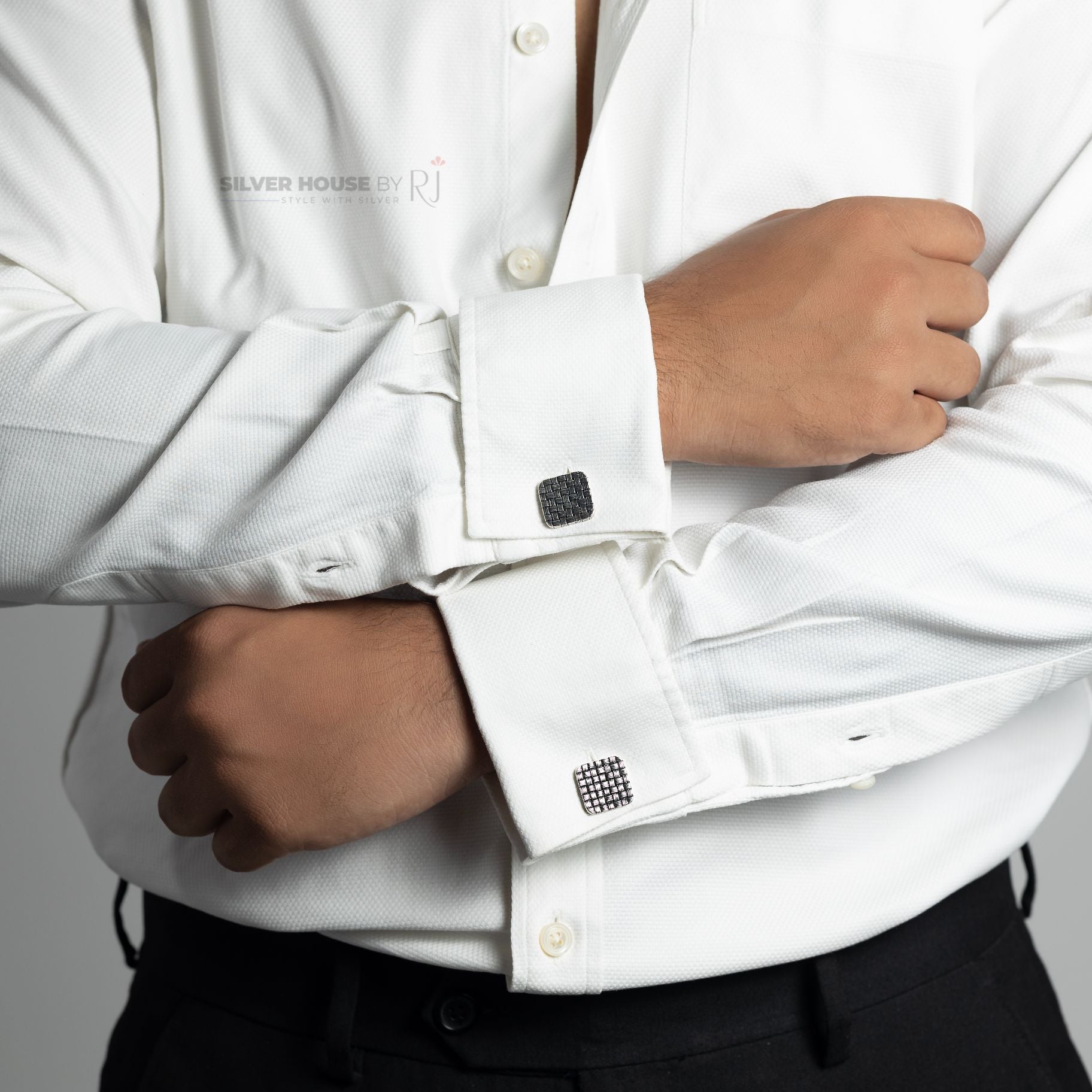 Woven Cufflinks silverhousebyrj